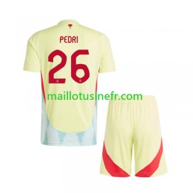 Maillot de Foot Espagne Pedri 26 Extérieur UEFA EURO 2024 - Enfant